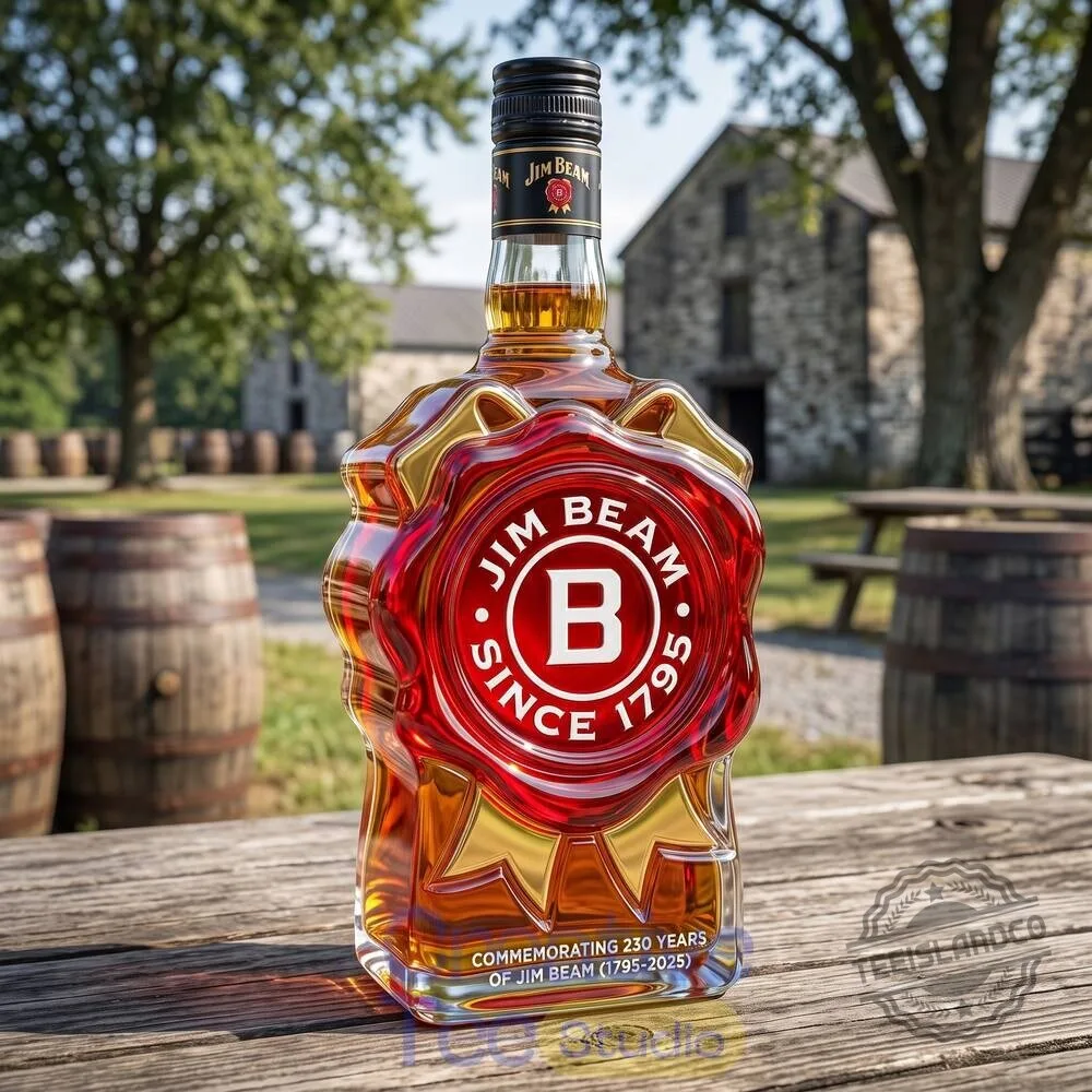 Jim Beam 230th Anniversary Commemorative Whiskey Bottle with Red Wax Seal