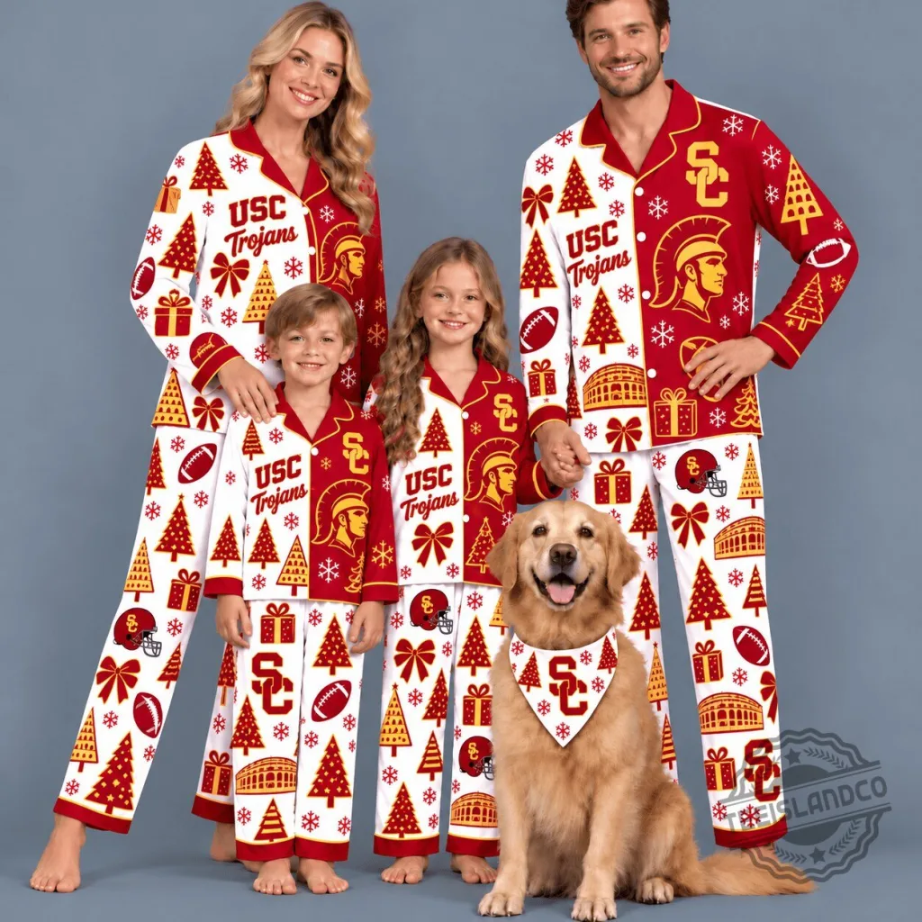 USC Trojans Christmas Family Matching Pajamas Set USC Trojans Christmas Family Matching Pajamas Set