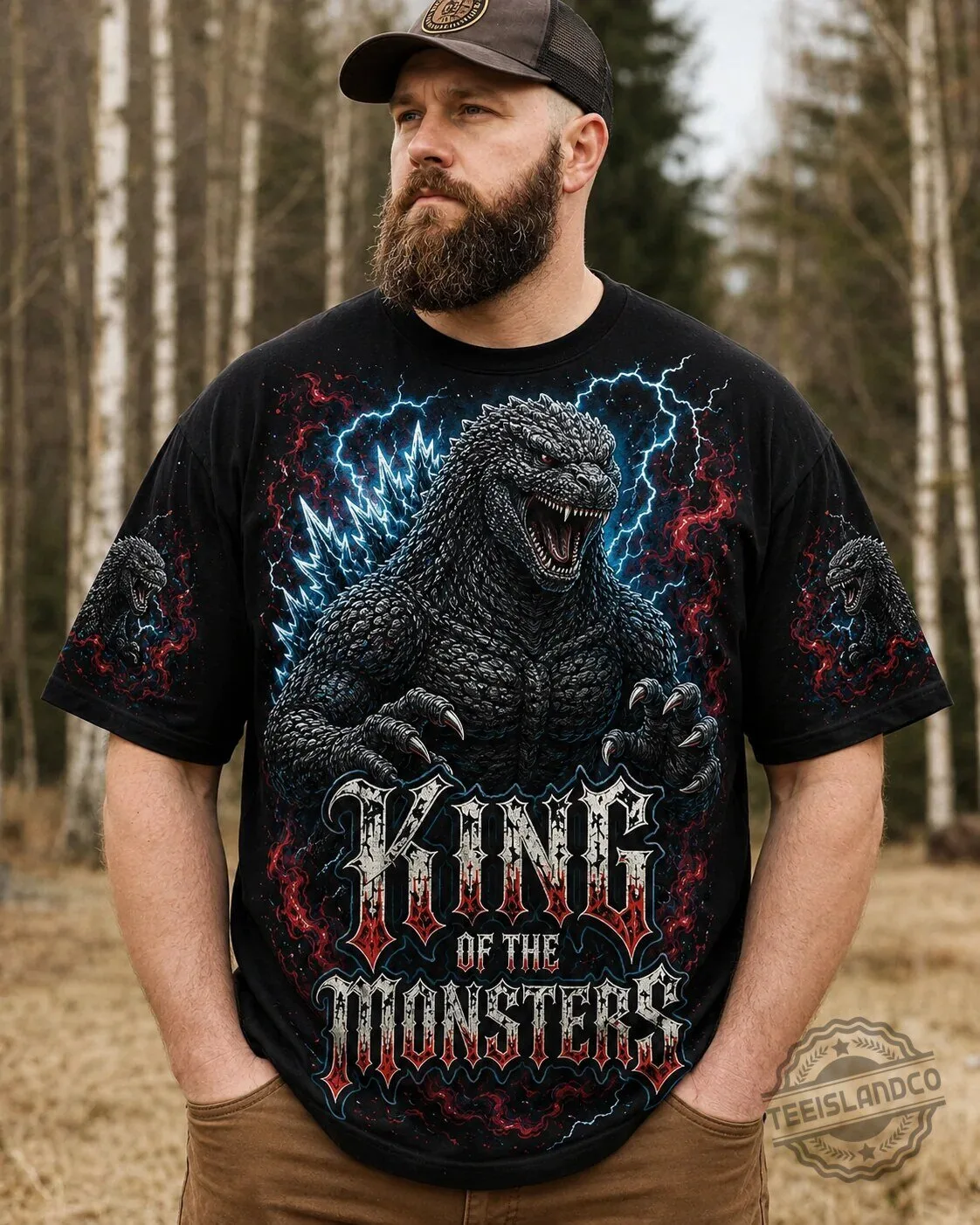 Godzilla King of the Monsters Classic Movie All-Over Print T-Shirt 4 Godzilla King of the Monsters Classic Movie All-Over Print T-Shirt